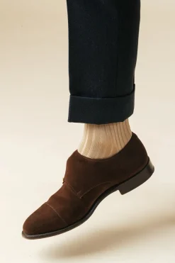 Sale Ribbed Cotton Strømper, , 43-46 Strømper
