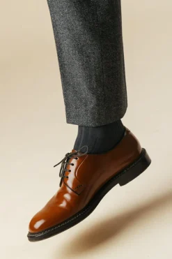 AN IVY Ribbed Cotton Strømper, , 43-46- Strømper