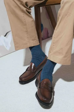 Sale Ribbed Cotton Strømper, , 43-46 Strømper