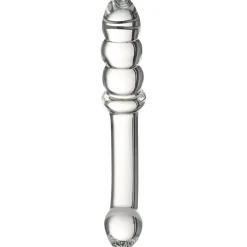 Sinful Ribbed Glas Dildo- Sexlegetøj