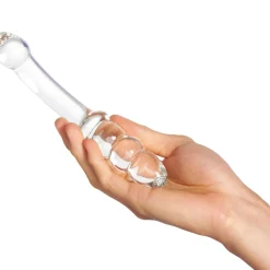 Sinful Ribbed Glas Dildo- Sexlegetøj