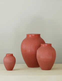 Knabstrup Riflet Vase,- Vaser & Urtepotteskjulere