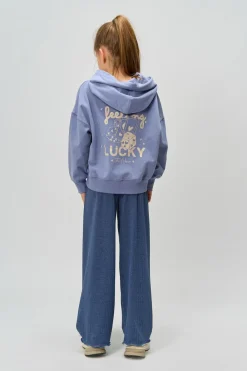 THE NEW Rina Wide Glitter Rib Bukser, , 146-152 cm-Børn Bukser & Leggings