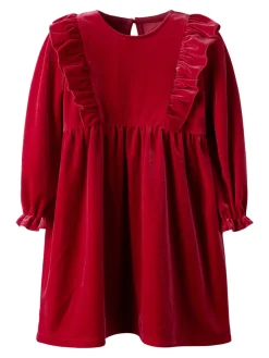 Outlet Rinne Velour Kjole, , 110 cm Børn Kjoler