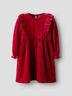 Outlet Rinne Velour Kjole, , 110 cm Børn Kjoler