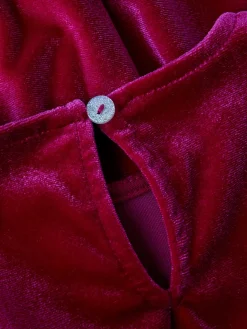 Outlet Rinne Velour Kjole, , 110 cm Børn Kjoler