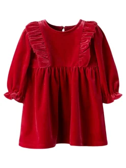 Name It Rinne Velour Kjole, , 56 cm-Børn Kjoler