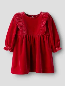 Name It Rinne Velour Kjole, , 56 cm-Børn Kjoler