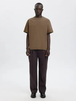 Annarr Ro O-Neck Emb T-shirt, , L- T-Shirts & Poloer