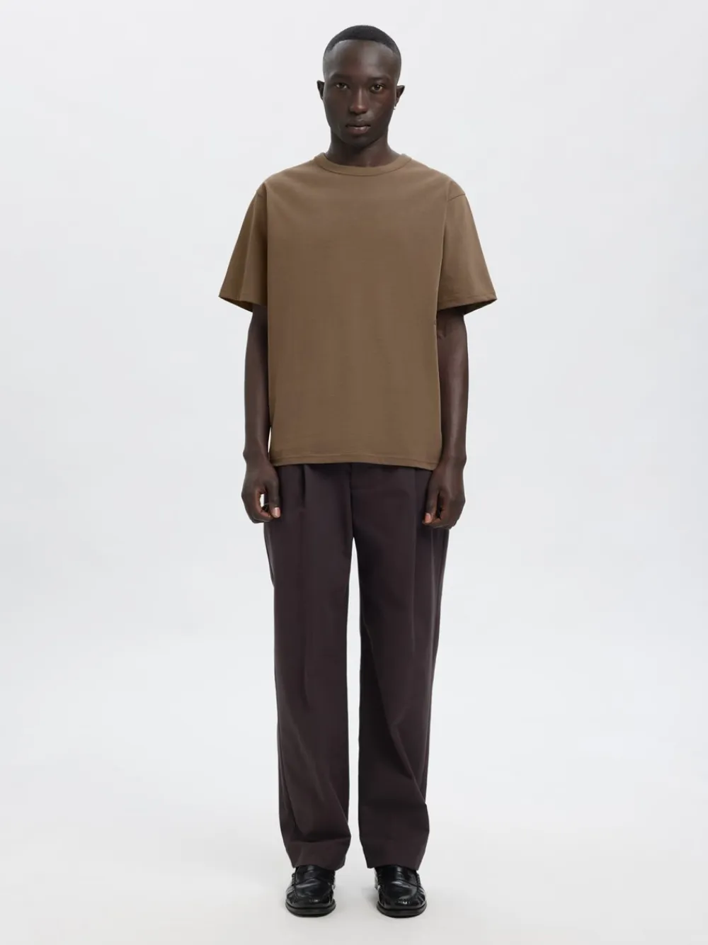 Annarr Ro O-Neck Emb T-shirt, , L- T-Shirts & Poloer