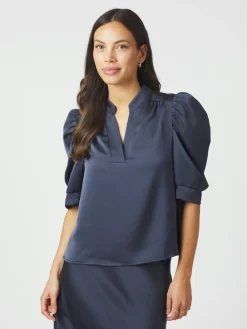 Neo Noir Roella Heavy Sateen Bluse, , 38-Dame Bluser & Skjorter