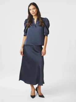 Neo Noir Roella Heavy Sateen Bluse, , 38-Dame Bluser & Skjorter