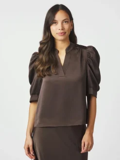 Best Roella Heavy Sateen Bluse, , 42 Dame Bluser & Skjorter