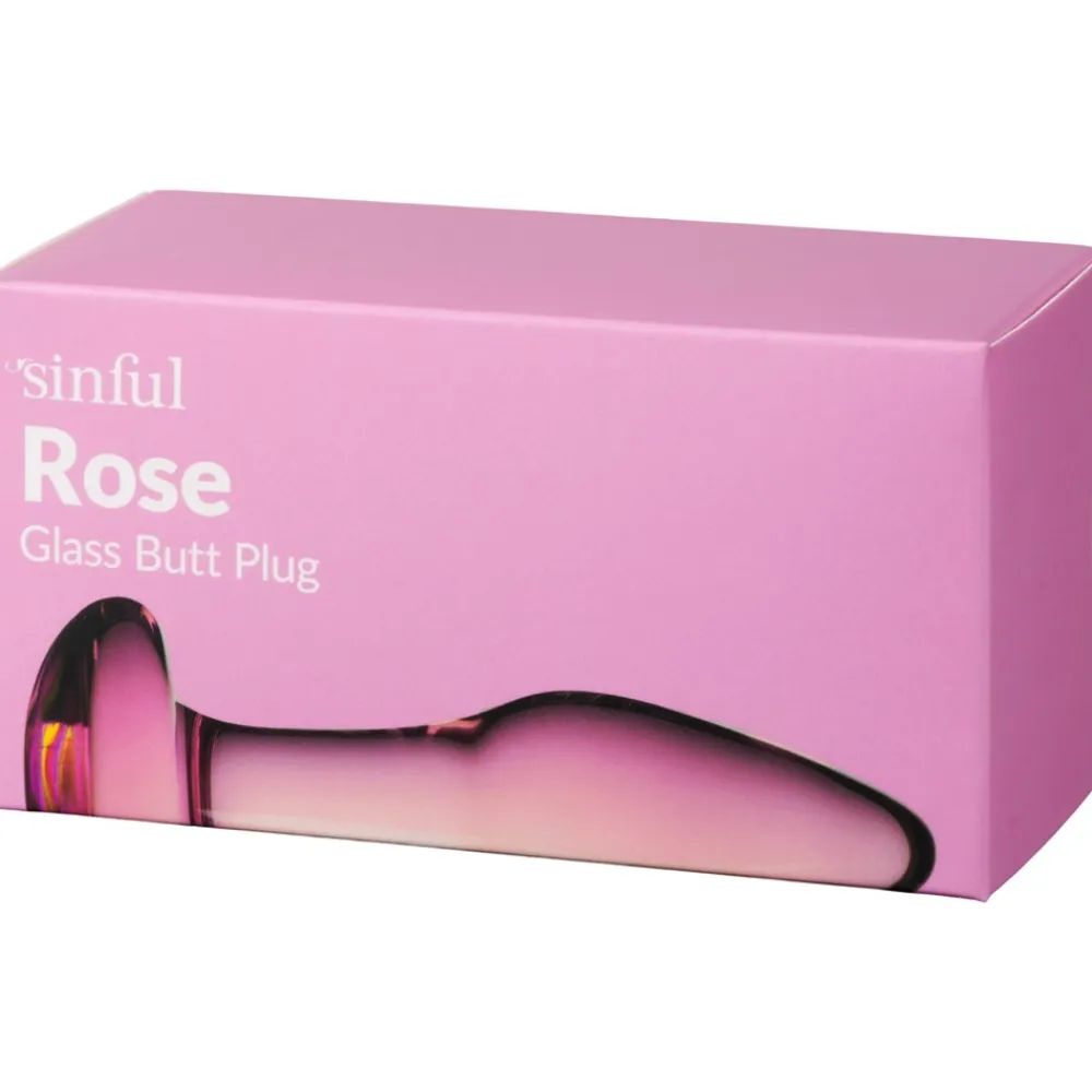 Sinful Rosa Glas Butt Plug- Sexlegetøj
