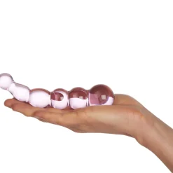 Sinful Rosa Groove Glas Dildo- Sexlegetøj