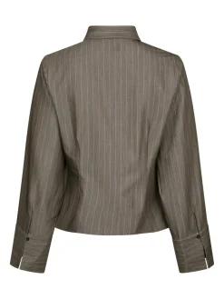 Sale Rosa Pinstripe Melange Skjorte, , 38 Dame Bluser & Skjorter