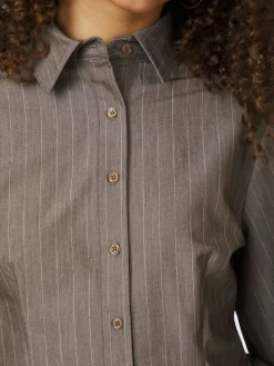Sale Rosa Pinstripe Melange Skjorte, , 38 Dame Bluser & Skjorter