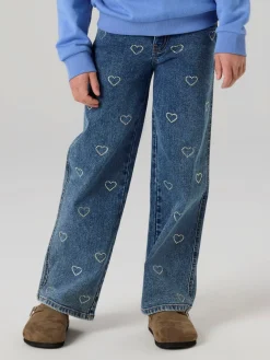Name It Rose Wide Rhinestone Jeans, , 152 cm-Børn Jeans