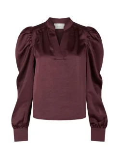Neo Noir Rosslyn Heavy Sateen Bluse, , 38-Dame Bluser & Skjorter