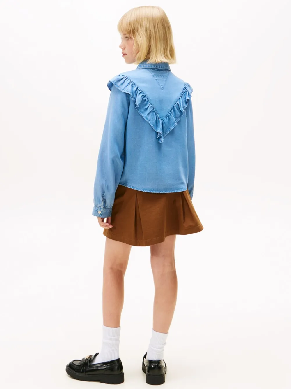 Hot Ruffle Bluse, , 152 cm Børn Bluser