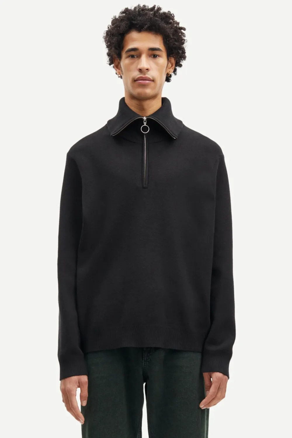Samsøe Samsøe Ryder Half Zip Striktrøje, , M- Strik