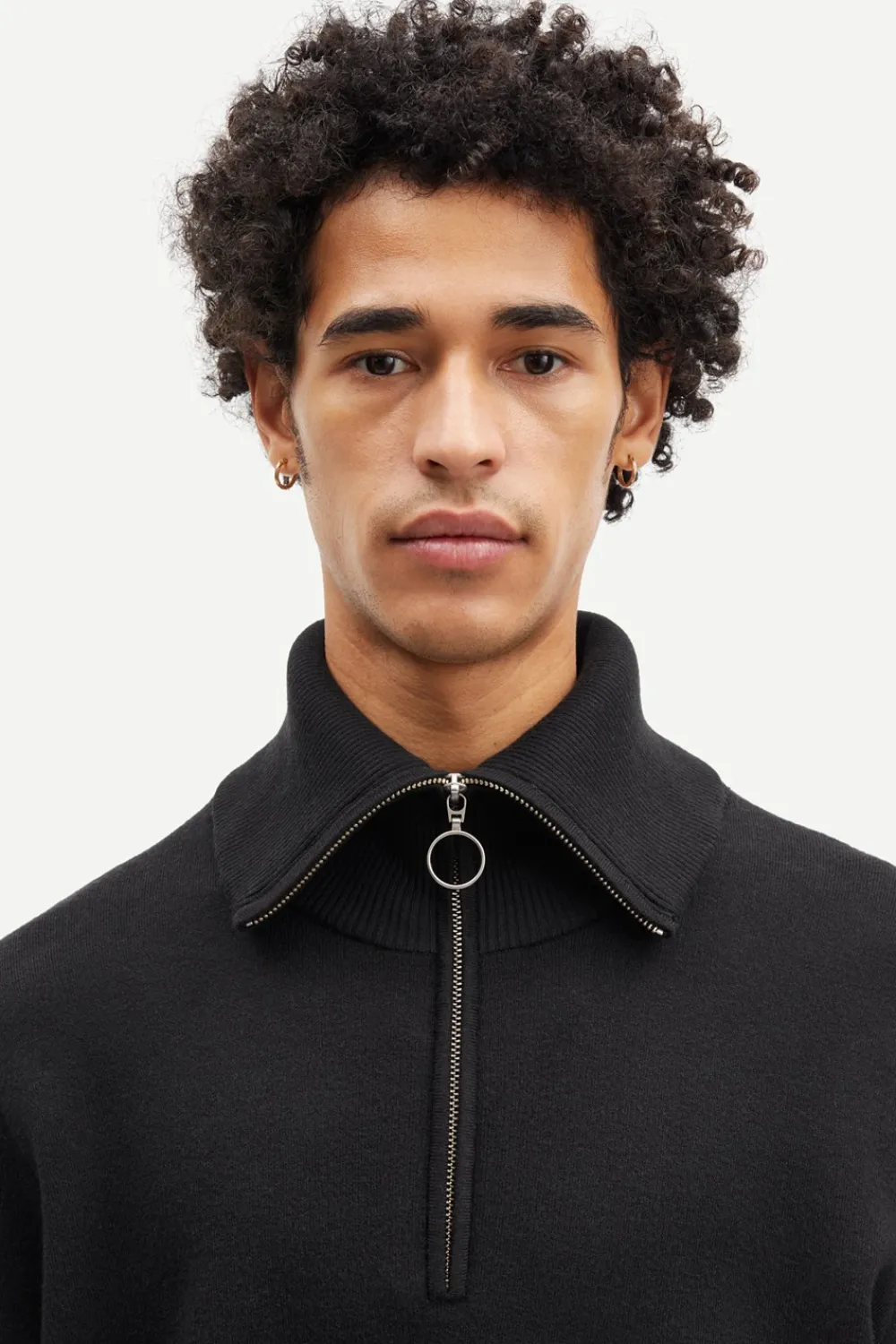 Samsøe Samsøe Ryder Half Zip Striktrøje, , M- Strik