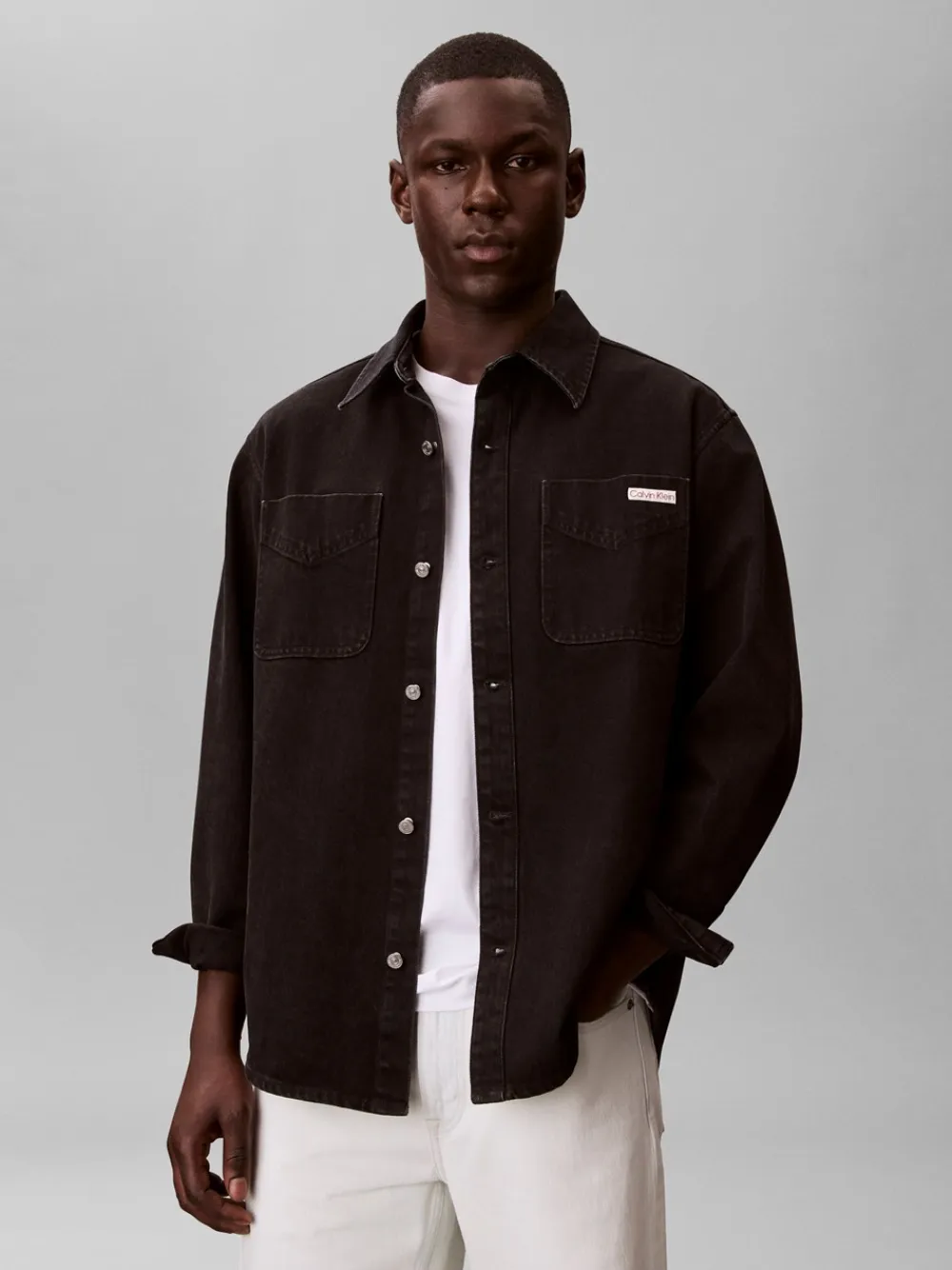 Calvin Klein Jeans 90s Denim Overshirt, , XXL- Overshirts
