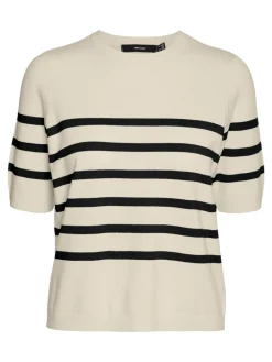 Vero Moda Saba Plain Strikbluse, , L-Dame Bluser & Skjorter|Strik & Sweatshirts