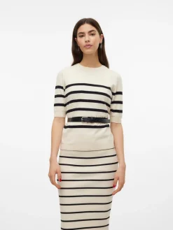Vero Moda Saba Plain Strikbluse, , L-Dame Bluser & Skjorter|Strik & Sweatshirts