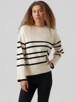 Vero Moda Saba Striktrøje, , XXL-Dame Strik & Sweatshirts