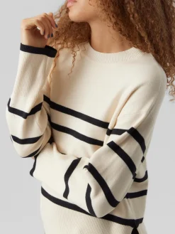 Vero Moda Saba Striktrøje, , XXL-Dame Strik & Sweatshirts
