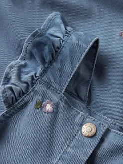 New Sage Denim Overalls, , 86 cm Børn Bukser & Leggings