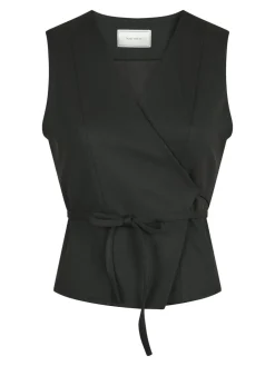 Neo Noir Samara Twill Wrap Vest, , 42-Dame Veste