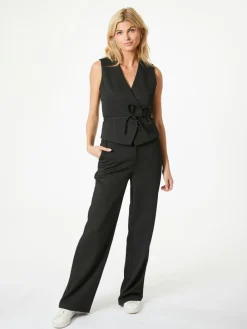 Neo Noir Samara Twill Wrap Vest, , 42-Dame Veste