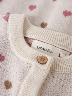 Lil' Atelier Saran Baby Cardigan, , 68 cm-Børn Cardigans
