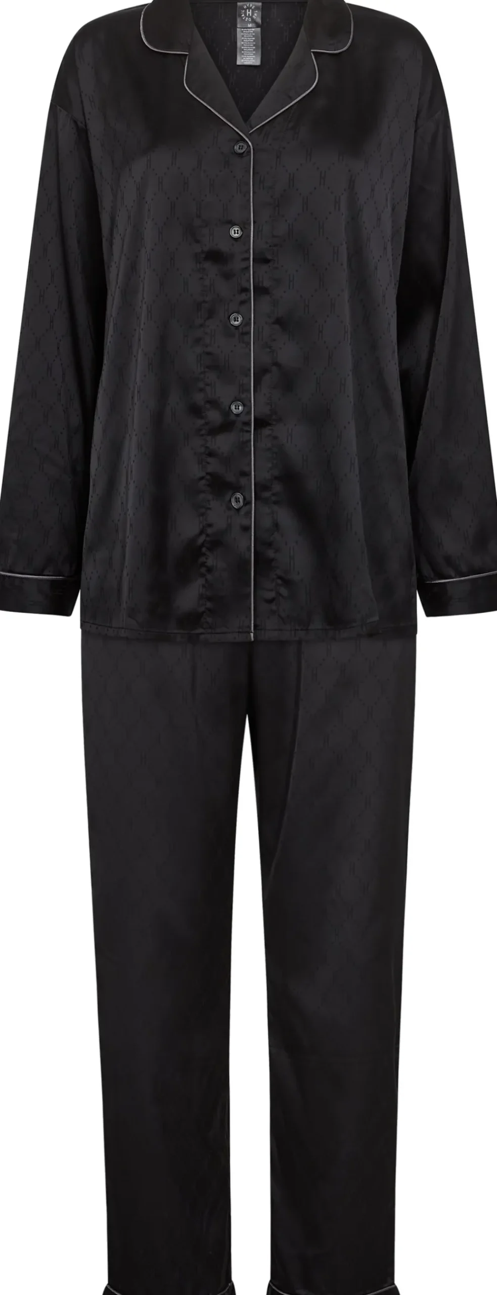 Satin Pyjamassæt, , L Dame Loungewear