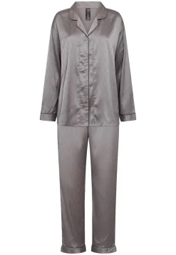 Hype The Detail Satin Pyjamassæt, , L-Dame Loungewear