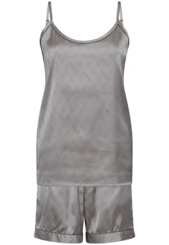 Hype The Detail Satin Short Natsæt, , M-Dame Loungewear
