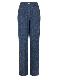 Discount Shaya Denim Structure Bukser, , 34 Dame Bukser & Leggings