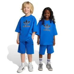 New Short Tee Big Logo Execution Sæt, , 122 cm Børn Nederdele & Shorts