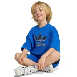 New Short Tee Big Logo Execution Sæt, , 122 cm Børn Nederdele & Shorts