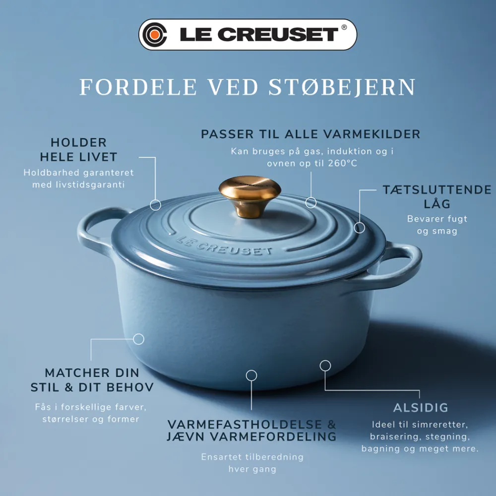 Clearance Signature Rund Støbejernsgryde, , 4,2 L Gryder & Pander
