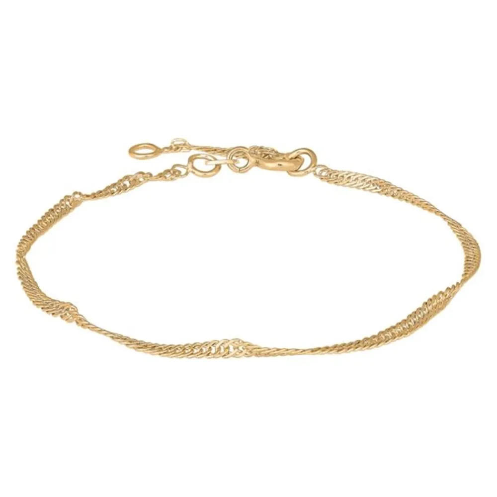 Siersbøl Singapore 9 Karat Armbånd, , 15,5+2 cm-Dame Armbånd