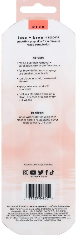 Real Techniques Skinimalist Face & Brow Razors- Vipper & Bryn
