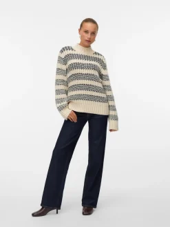 Vero Moda Skye Highneck Striktrøjer, , M-Dame Strik & Sweatshirts