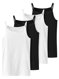 Name It Solid Strap 4-pak Undertrøje, , 116 cm-Børn Undertøj & Nattøj