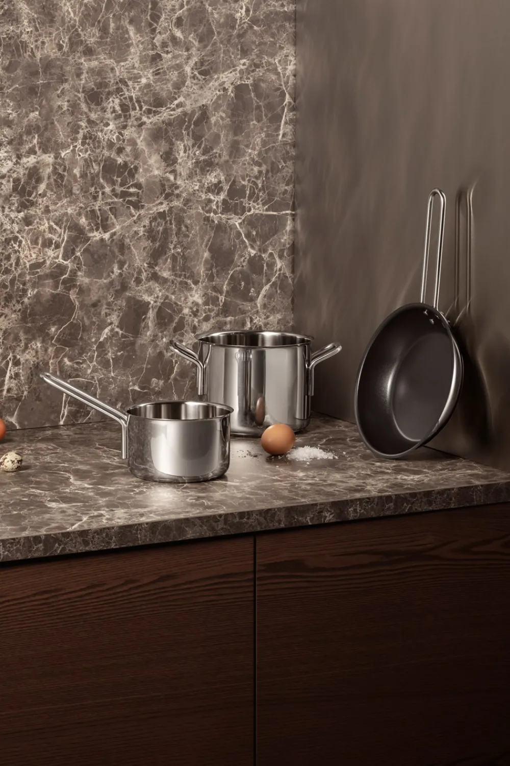 New Stainless Steel Slip-Let Stegepande, Ø20 cm Køkken|Gryder & Pander
