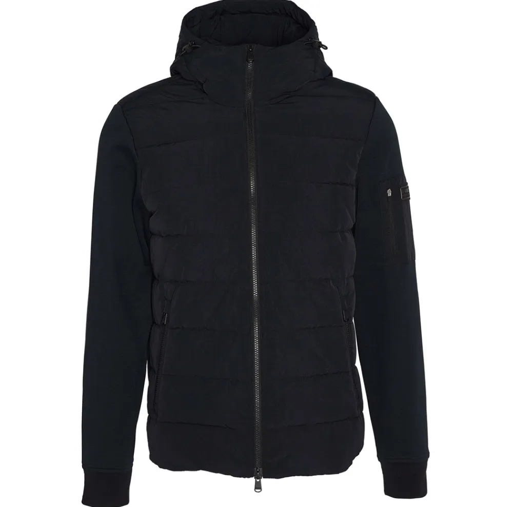 Barbour International Stanley Hooded Quilted Sweatshirt, , M- Jakker & Frakker|Sweatshirts & Trøjer