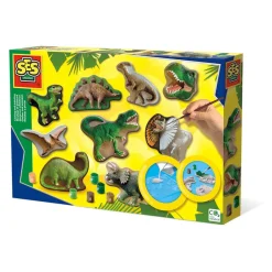 SES Creative Støb & Mal Dinosaurer Sæt-Børn Kreativ Leg