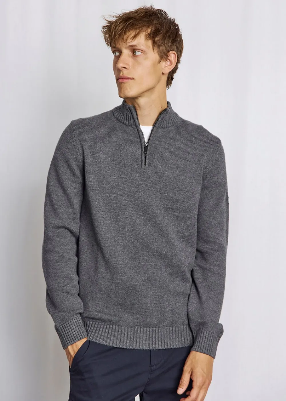 Stian Regular Fit Striktrøje, , XL Strik